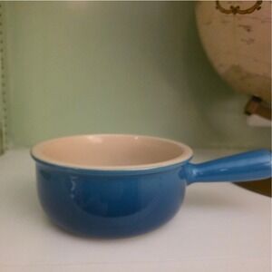 NWT Le Creuset Stoneware French Onion Soup Bowl 16 oz Marseille Blue *Rare Color